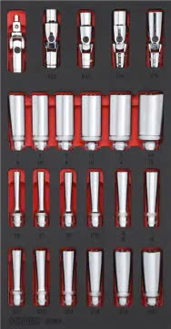 Deep socket set 3/8" SFS-S 23-pcs.