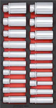 Deep socket 1/2" SFS-S SAE 20-pcs.