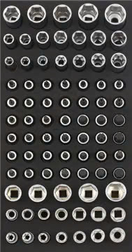 Bit socket set 3/8" SFS-S 80-pcs.