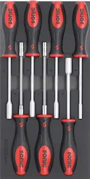 Socket screwdriver and hex set SFS-S 7-pcs.