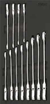 Flexible ratcheting wrench set 12pt. SFS-S 12-pcs.