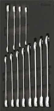 Flat ring ratchet set 12pt. SFS-S 12-pcs.