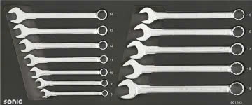 Combination set 1/4" and 3/8" SFS-XS 19-pcs.