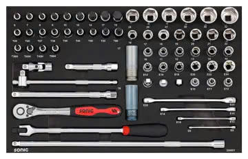 Combination set 1/2" SFS-M 66-pcs.