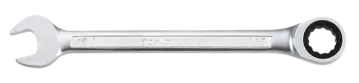 Flat ratcheting wrench 12-point 17mm 